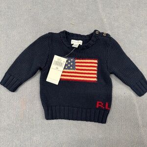 Ralph Lauren Baby Long Sleeve America  Flag Sweater